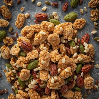 Knuspermüslimischung mit Nüssen und Samen, gezuckert