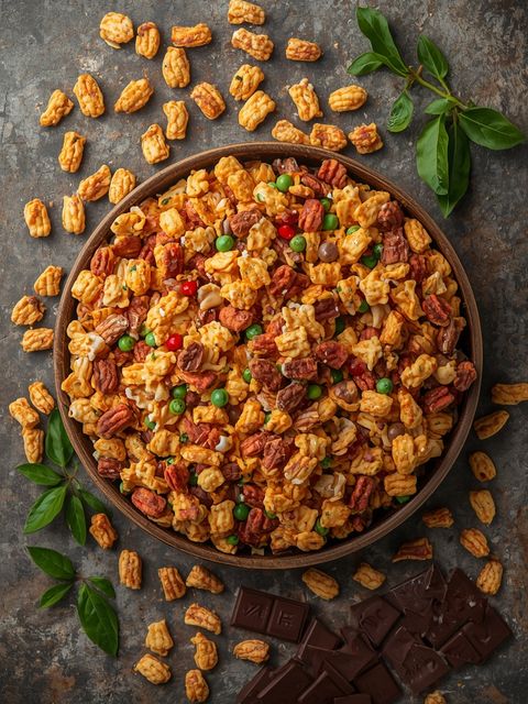 Crispy mix with chocolate