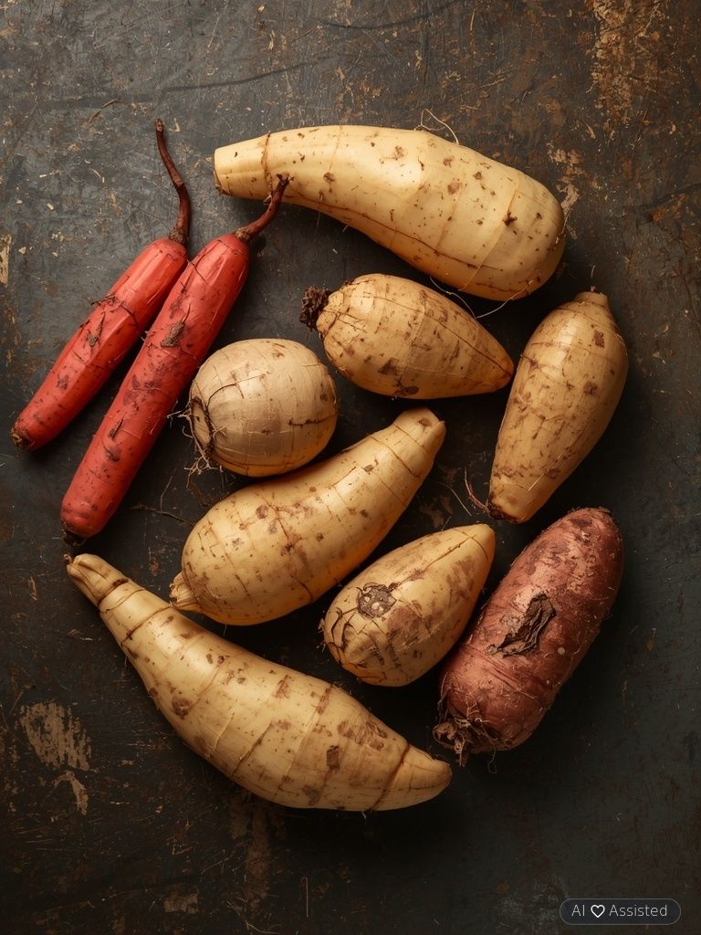 Cassava, roots, raw