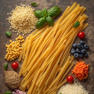 Pasta, whole grain, dry