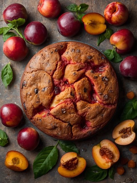 Pflaumenkuchen, hausgemacht, gebacken