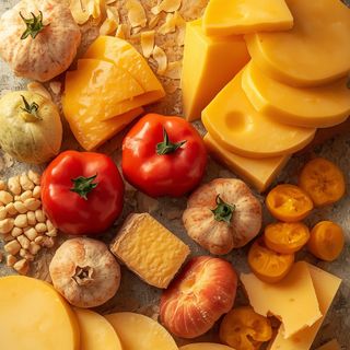 Cheese, discs, full-fat