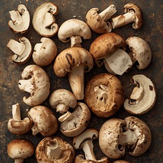 Mushrooms (cut), steamed (without addition of fat and salt)