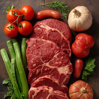 Beef, vine meat, lean, raw