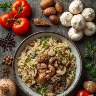 Mushroom Risotto Prepared