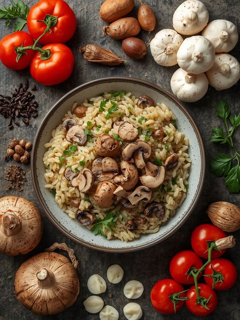 Mushroom Risotto Prepared