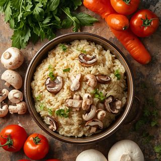 Mushroom Risotto Prepared