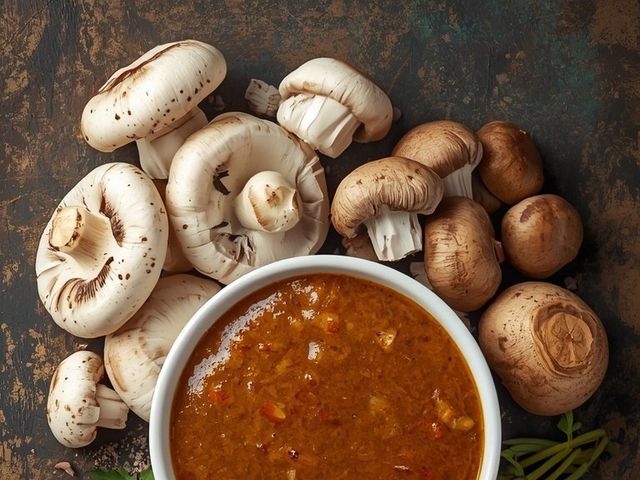 Mushroom sauce, bound