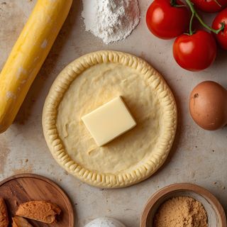 Mürbeteig (mit Butter), süß, ungebacken
