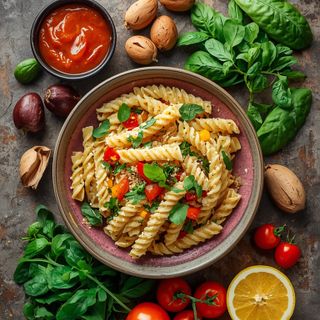 Pasta salad with French sauce