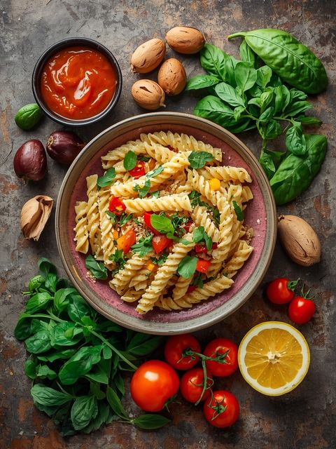 Pasta salad with French sauce