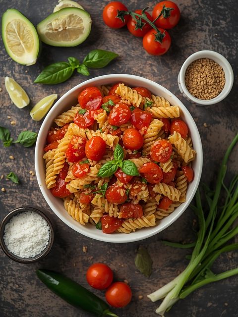 Pasta salad with Italian sauce