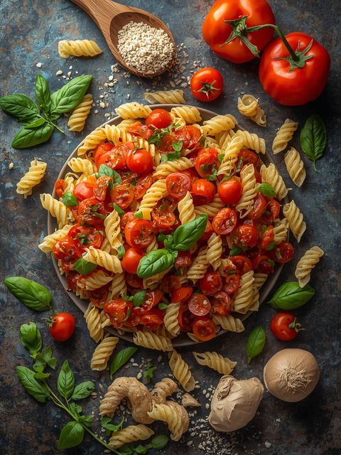 Pasta salad with Italian sauce