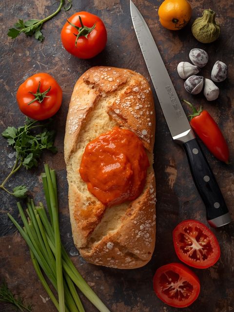Carving Bread with Cocktail Sauce