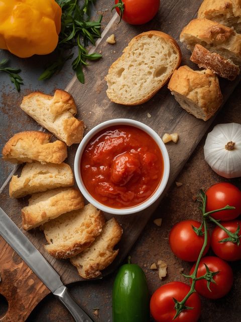 Carving Bread with Cocktail Sauce