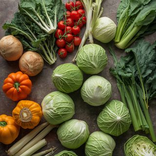 Cabbage vegetables (average), raw