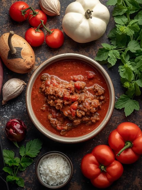 Ragout mit Sauce, zubereitet