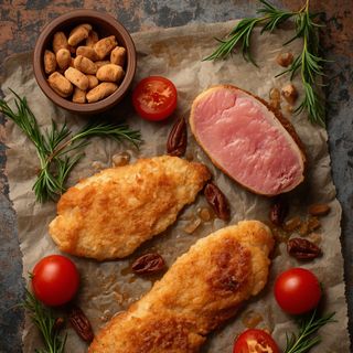 Cordon bleu aus Kalbsplätzli, gebraten