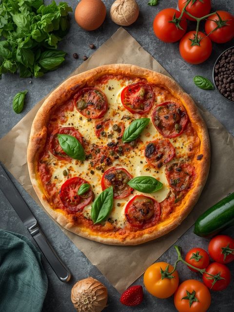 Pizza al Tonno, Baked