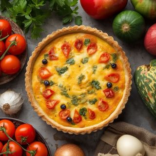 Gebackene Quiche lorraine (mit Blätterteig)
