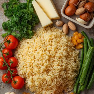 Risotto without cheese, prepared