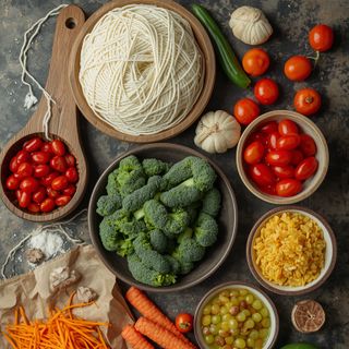 Yarn, cooked