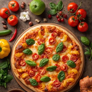 Pizza Hawaii, gebacken