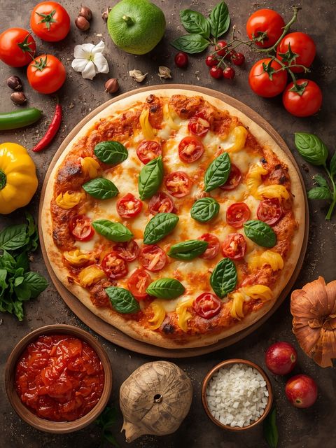 Pizza hawaii, baked