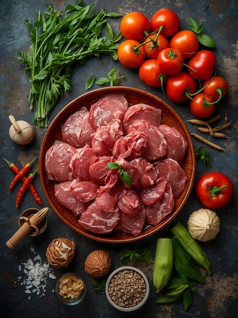 Riz Casimir mit Kalbfleisch, zubereitet