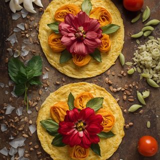 Flower omelets, prepared 2