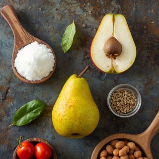 Pear with Sweetener, Preserved, Drained