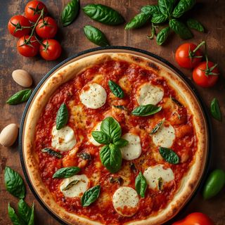 Pizza Margherita, Baked