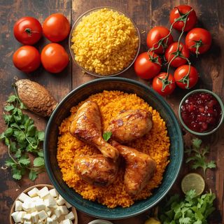 Ris Casimir mit Poulet, zubereitet