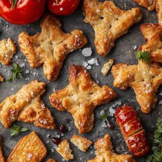 Cracker, salt pastries, apérogebäck