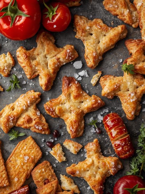 Cracker, salt pastries, apérogebäck