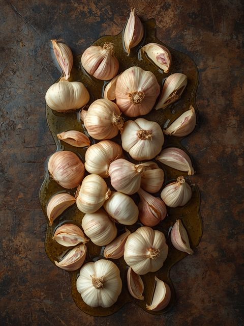 Knoblauch im Öl, abgetropft