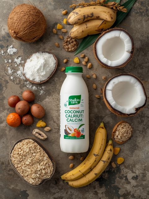 Kokosnussgetränke, natürlich, mit Calcium und Vitaminen angereichert