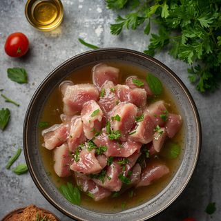 Tuna salad with vinegar oil sauce (from tuna in water)