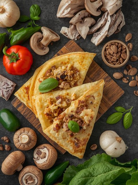 Crêpes z wypełnieniem Champignon, przygotowany