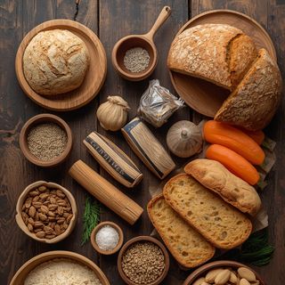 Rye bread from rye meal