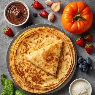 Crêpes z Nutellą, przygotowany