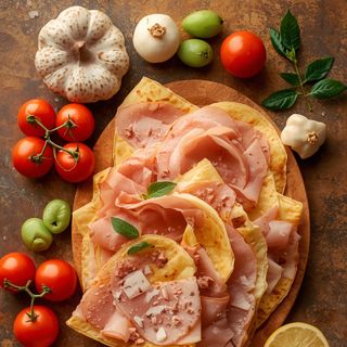 Crêpes with Ham, Prepared