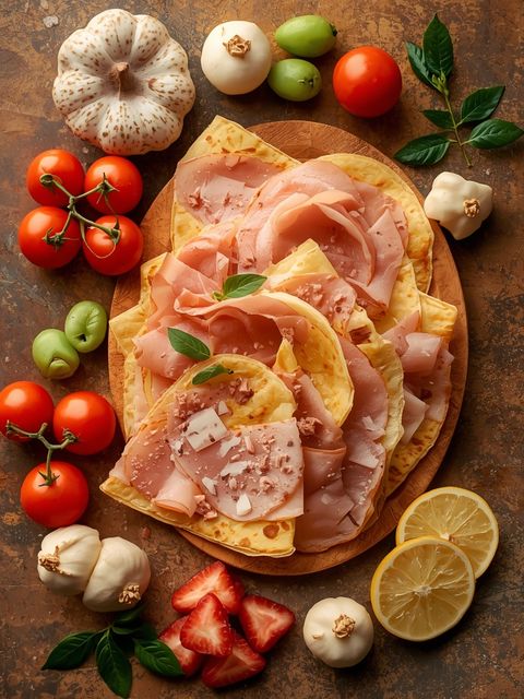Crêpes with Ham, Prepared