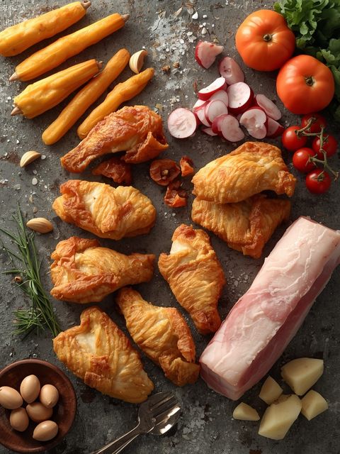 Plätzli (cut of wings, calf, rind, pork), fried (without addition of fat and salt)