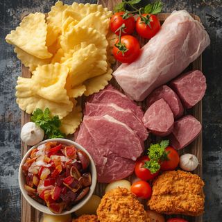 Plätzli (aus Rind, Kalb, Schwein, Geflügel), paniert, gebraten