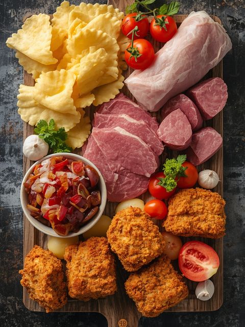 Plätzli (aus Rind, Kalb, Schwein, Geflügel), paniert, gebraten