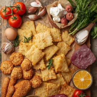 Plätzli (aus Rind, Kalb, Schwein, Geflügel), paniert, gebraten