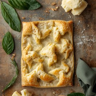 Blätterteig, hausgemacht (Butter), ungebacken