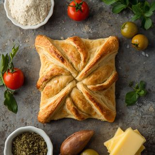 Leaf pastry, homemade (butter), unbaked
