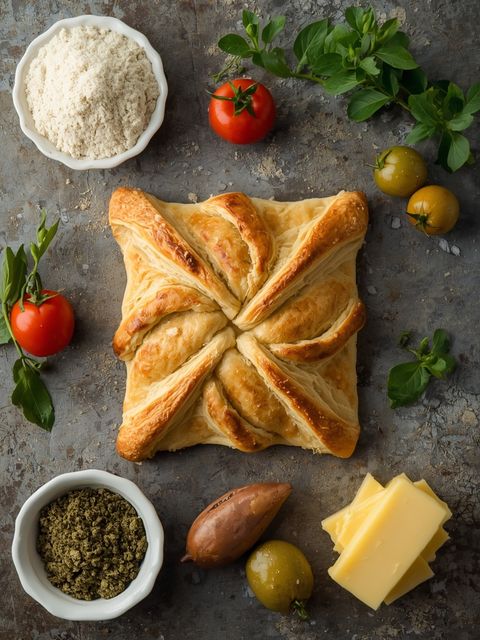 Leaf pastry, homemade (butter), unbaked